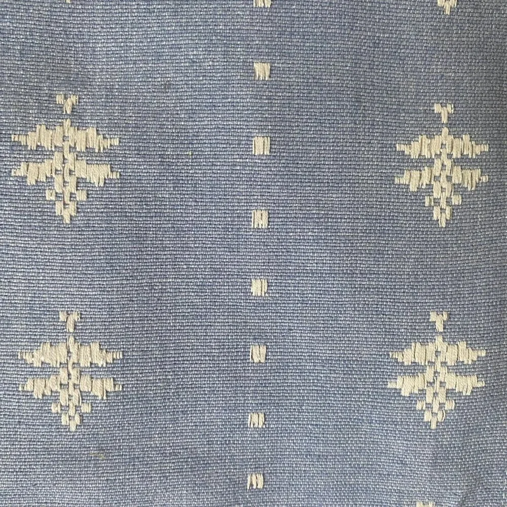 Crate &‎ Barrel Winter Woods Napkins Placemats 11pcs Ice Blue Cotton Embroidered